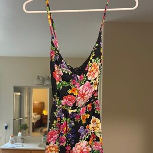 Floral Open Back Maxi Dress